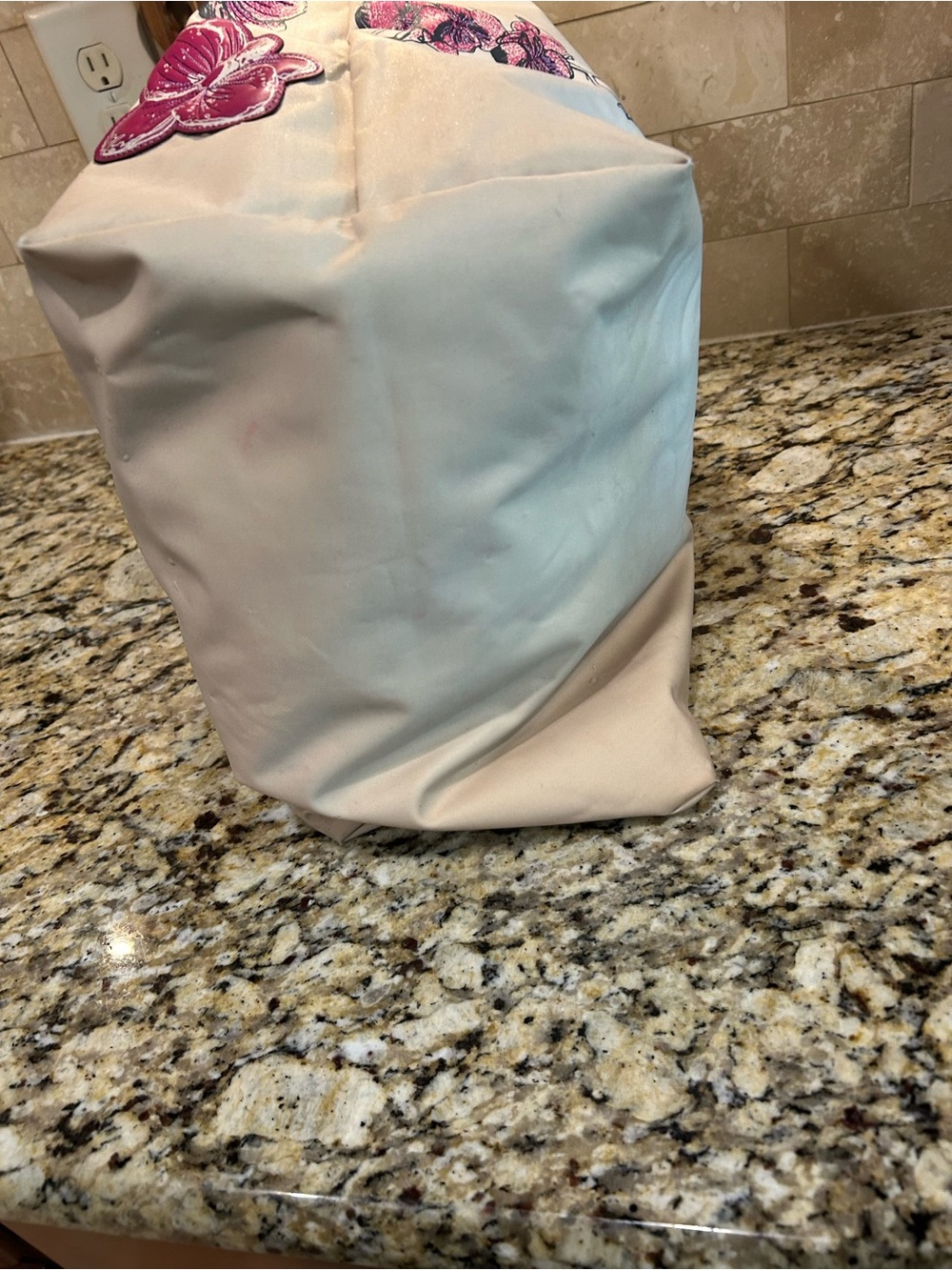 Longchamp le pliage Original - Beige Multi Nylon Leather Shoulder Bag - Picture 9 of 13